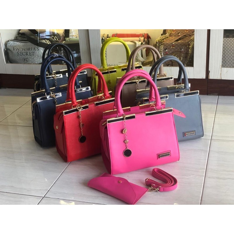 Tas Selempang Wanita Murah Import Korean Fashion Style Sling Bag free dompet