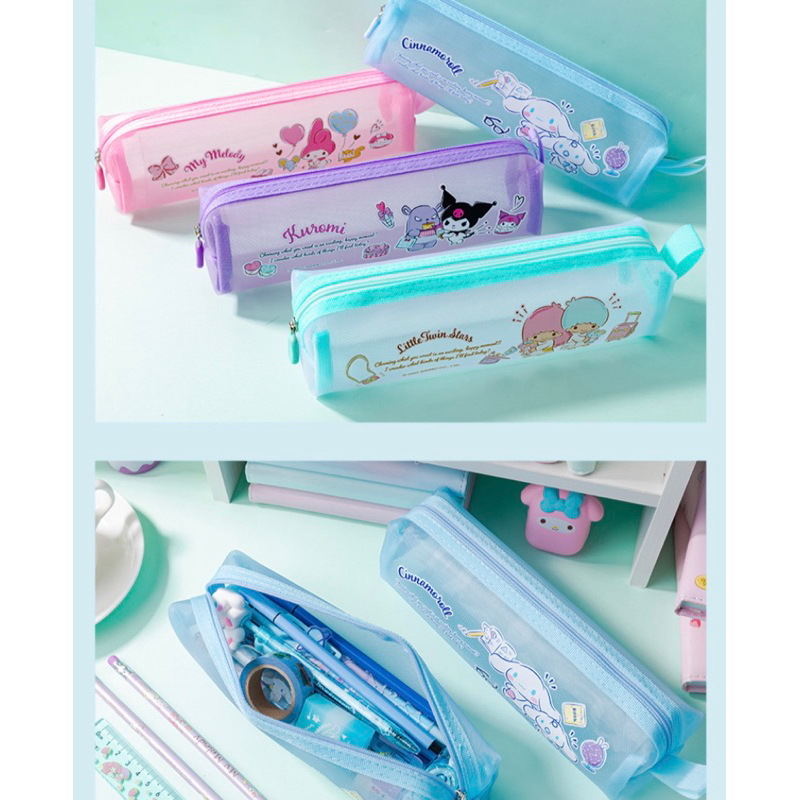 Kotak Pensil Anak Motif Kuromi Melody Cinnamoroll Twin