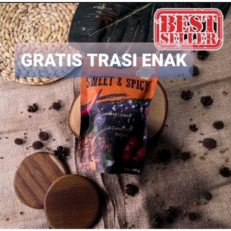 

SAMBAL GORENG TERI POUCH 100gram GRATIS terasi khas Cirebonn