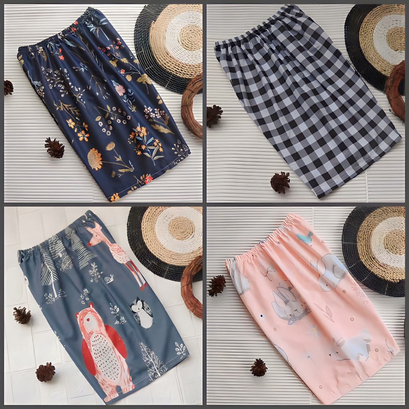 Grosir 5pc Celana Pendek Selutut Adem Kolor Pria Wanita