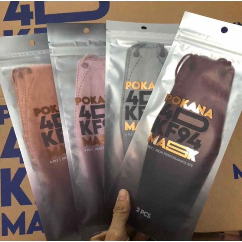 Masker KF94 Pokana 4D Earloop Medical Sachet isi 2 Pcs