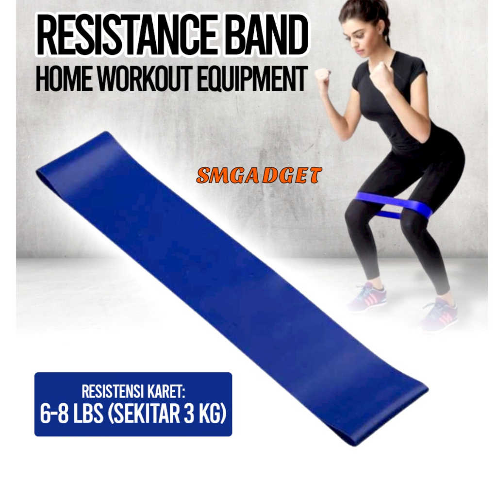 ITSTYLE Karet Olahraga Resistance Band Home Warna Biru