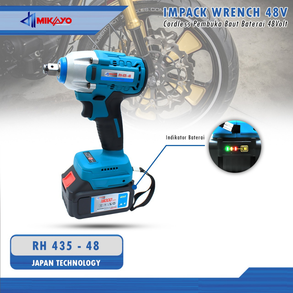 ALAT Buka Baut Cordless Impact Wrench 88vf Electric Brushless Cordless bor Impact baterai Obeng Kunci Pas Electrik Tanpa Kabel 13mm Murah Mesin bor untuk baut mobil BISA COD