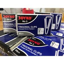 

Paper Clip / Trigonal Clip / Klip Penjepit Kertas Joyko No. 3 ( 25 mm )