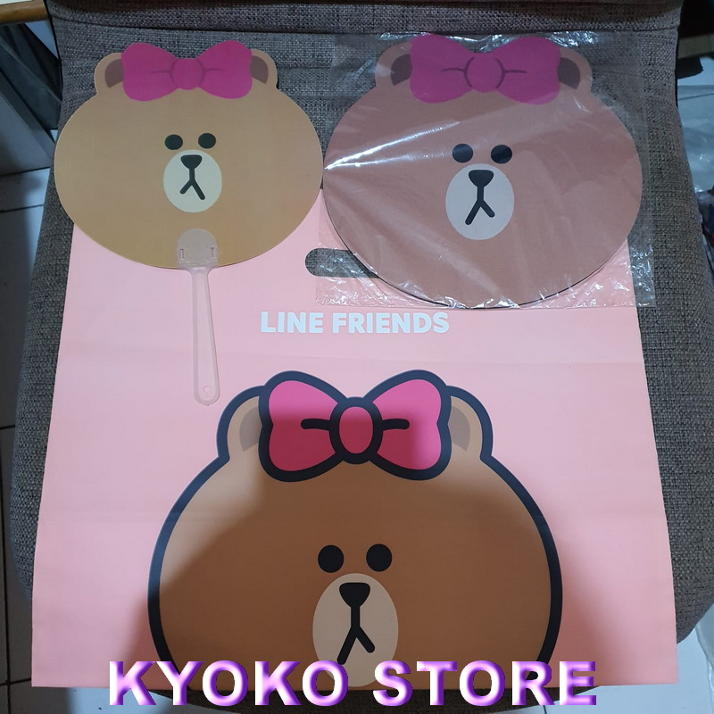 Paket Merchandise Choco Line Character Mousepad Kipas Tas Plastik