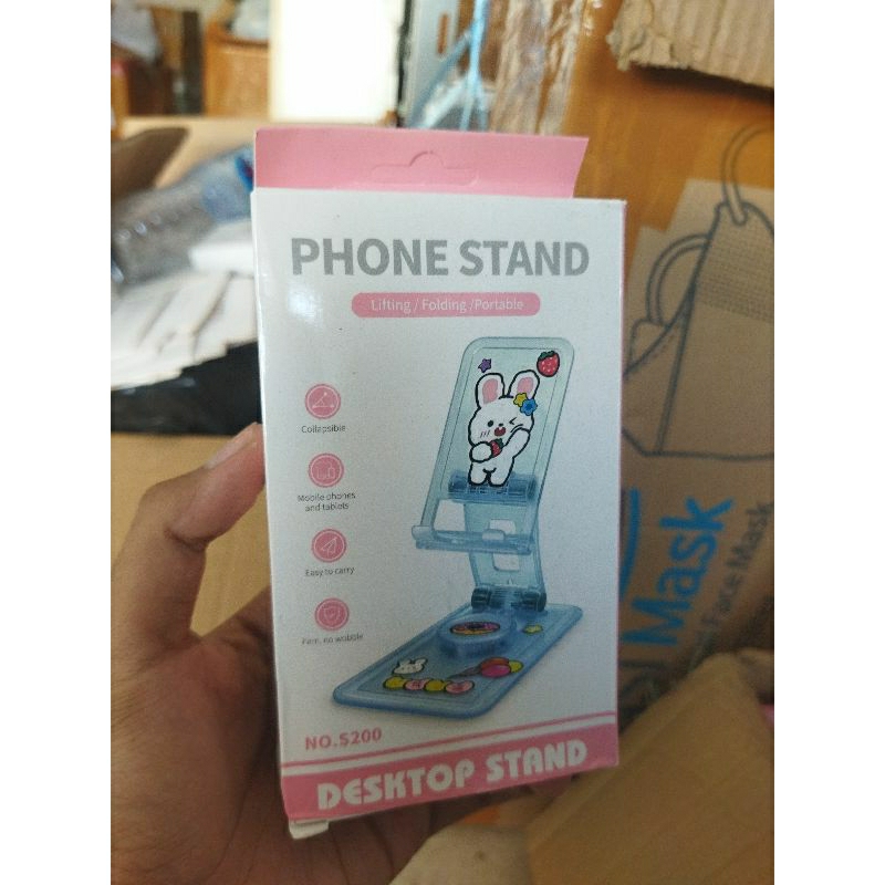 Stand holder lipat motif karakter - holder stand hp lipat karakter lucu