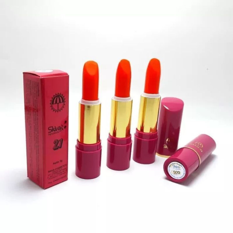 SKIVA Lipstik 21 No 500 Bpom Original Satuan