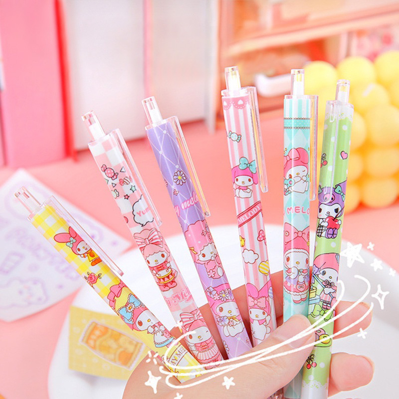 

PISAU cutter pulpen silet pen BUKAN BOLPOIN motif sanrio kuromi melody lucu imut pastel warna warni cute murah