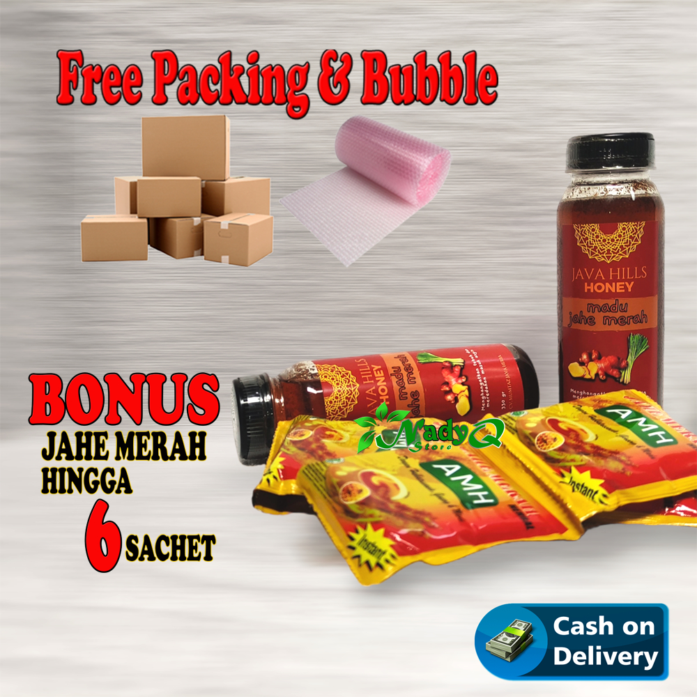 

Madu Jahe Merah Herbal Java Hills Honey Asli Original Kemasan 330 Gram