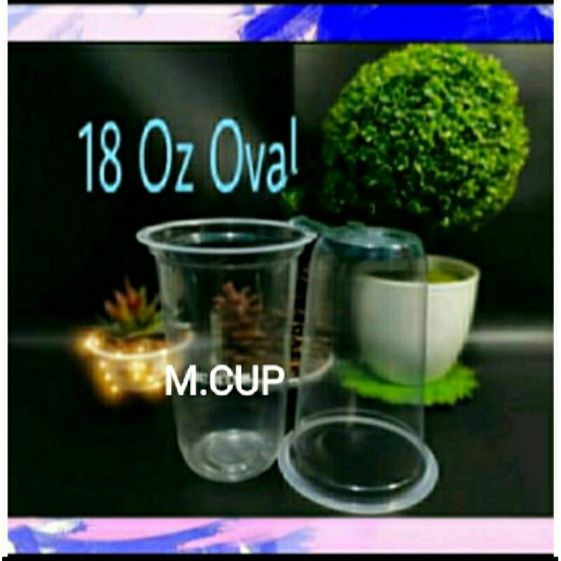 1 DUS 18 OVAL (M CUP) GELAS CUP PLASTIK (8 Gram)