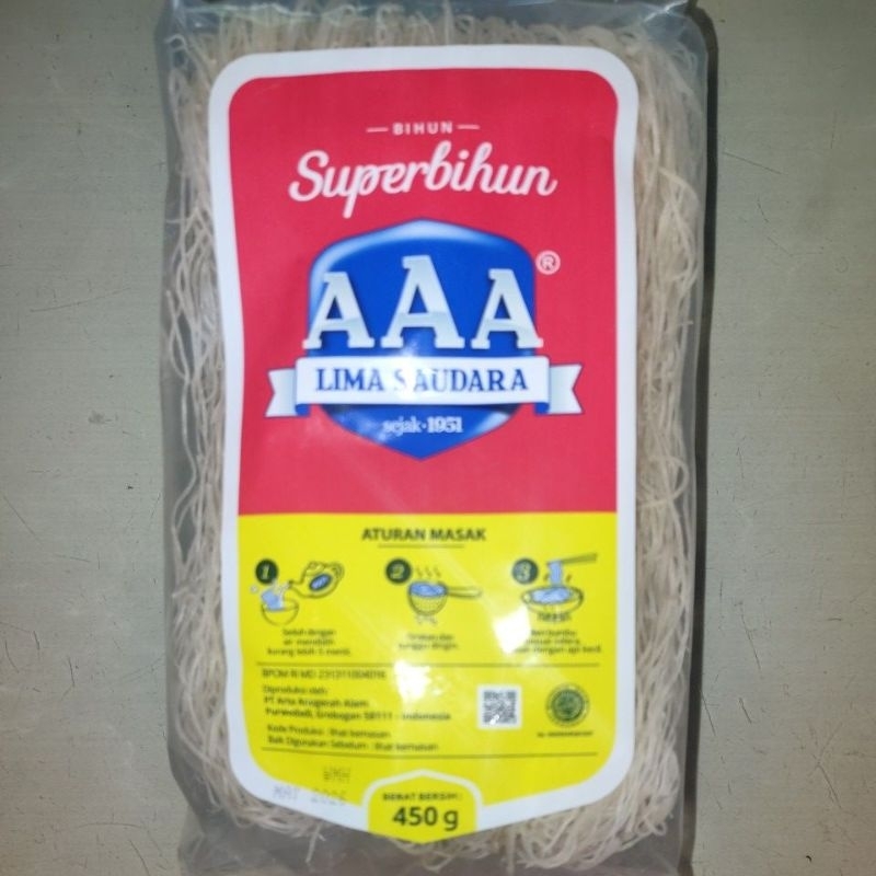 

BIHUN BERAS AAA LIMA SAUDARA 450Gr