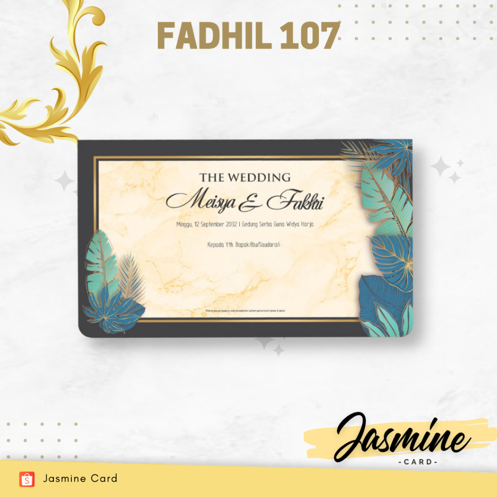 BLANGKO UNDANGAN PERNIKAHAN SOFTOCVER TERMURAH FADHIL 107