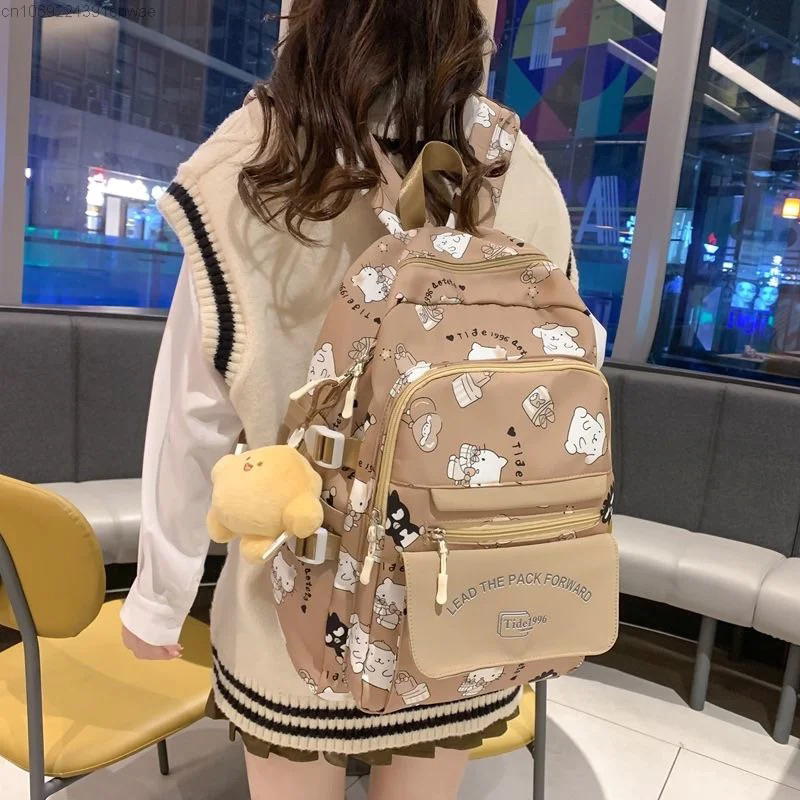 Ransel Trendi Pola Grafiti Pria Wanita Keren Ransel Travel Wanita Tas Harajuku Tas Pelajar Anak Perempuan Laki-laki Anak Perempuan Anak Laki-laki