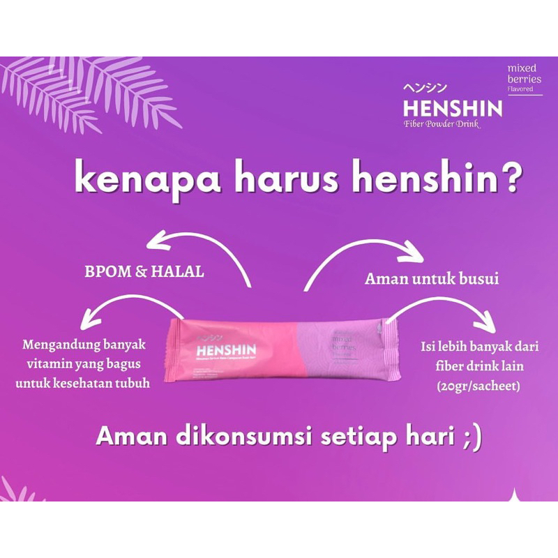 HENSHIN FIBER BPOM (Isi 10 Sachet)