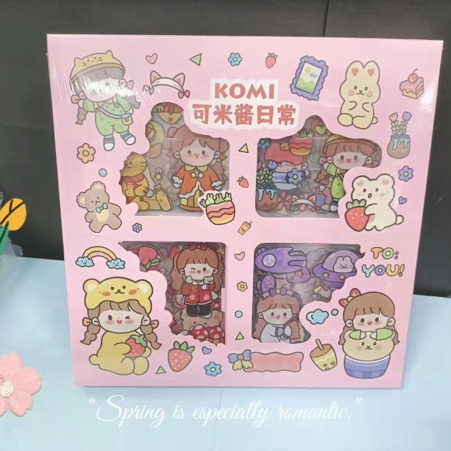 

100 lembar 1box Sticker Motif Kartun Kawaii Sticker Lucu Scrapbook DIY