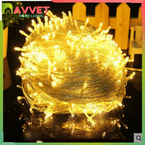 AVVET Lampu Tumblr 10 Meter 50 Led Lampu Hias Lampu Tumbler Lampu Hias Natal Dekorasi Kemasan Plastik Import Murah