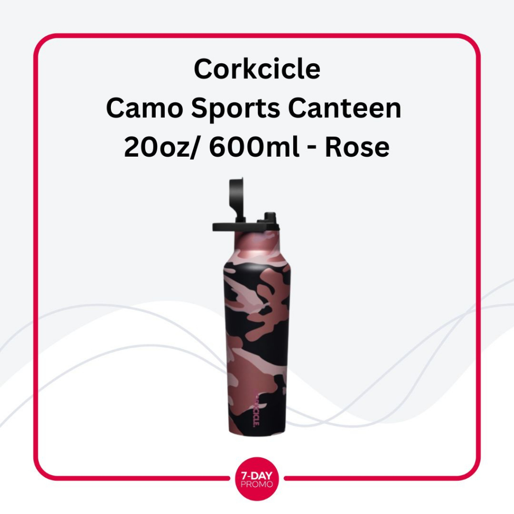 Corkcicle Camo Sports Canteen 20oz/ 600ml - Rose Botol Minum