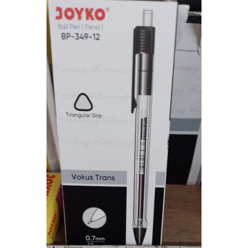 

HAN STATIONERY Bolpoin Joyko Vokus trans Bp-349 1pk isi 12pc hitam