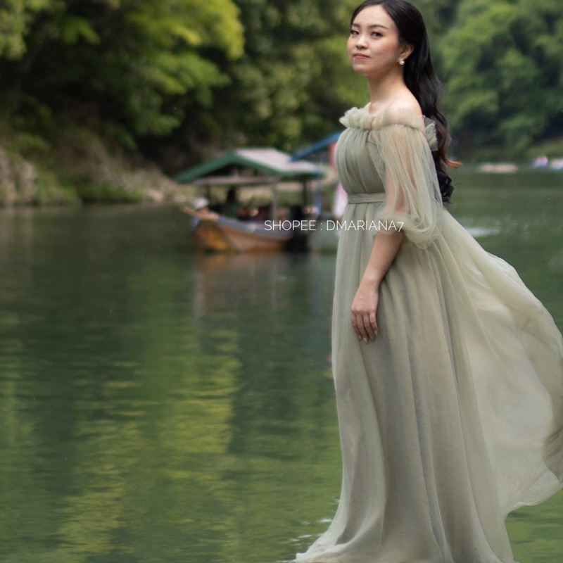 Sage Green Dress Gown • maternity/prewedding/sweet seventeen/party/photoshoot