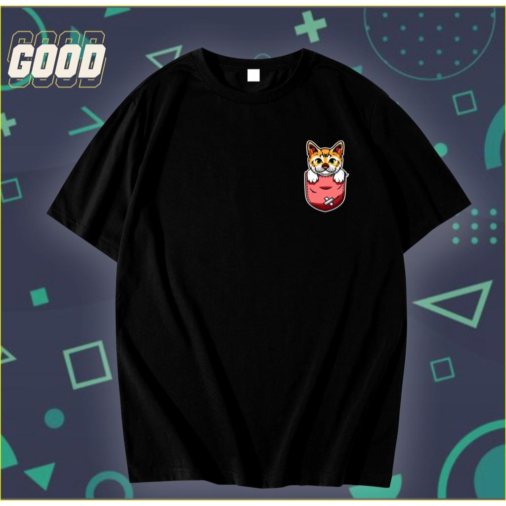 Bossablon - Kaos kucing Lucu Kaos santai premium katun