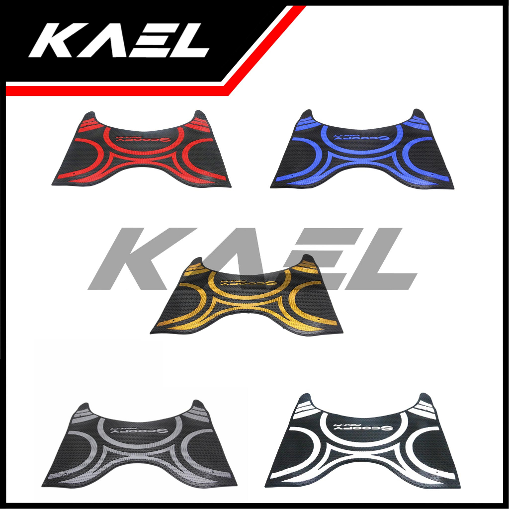 Karpet Alas Kaki Honda Scoopy FI F1 eSP New LED K93 2017 2018 2019 2020 Injekan Pijakan Bordes Karet Merah Biru Emas Putih Abu