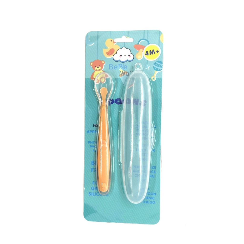 BeBeWaWa New Healthy Silicone Spoon - Sendok Makan Baby BW005-3 BW005-4 PROMO SEN