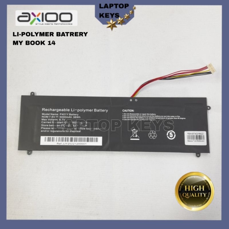 Battery Baterai Tanam Laptop For Axioo Mybook 14H