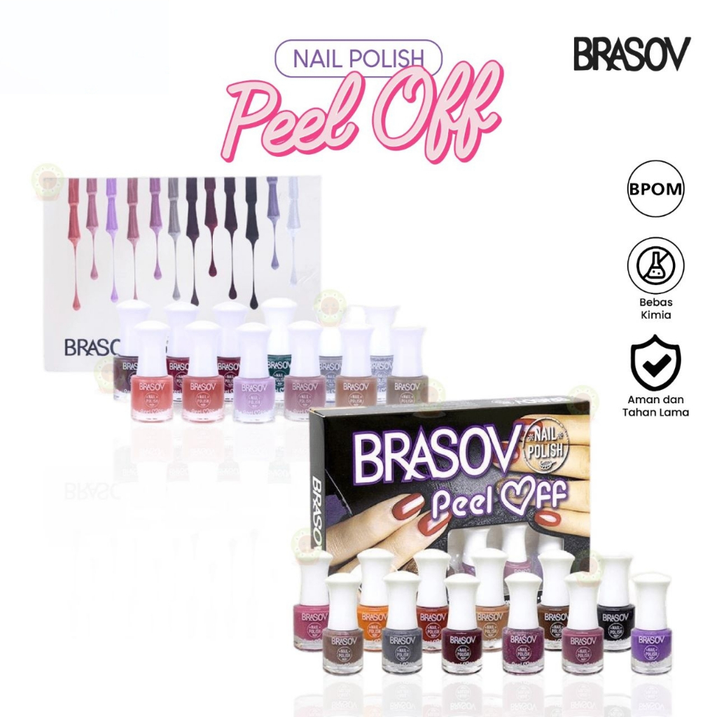 BRASOV Kutek Cat Kuku 9 ml/ Nail Polish Peel Off Kutex BPOM