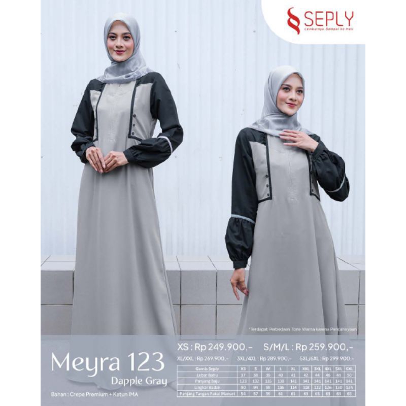 Seply Gamis Meyra 123 (Dapple Grey, Silver Grey)