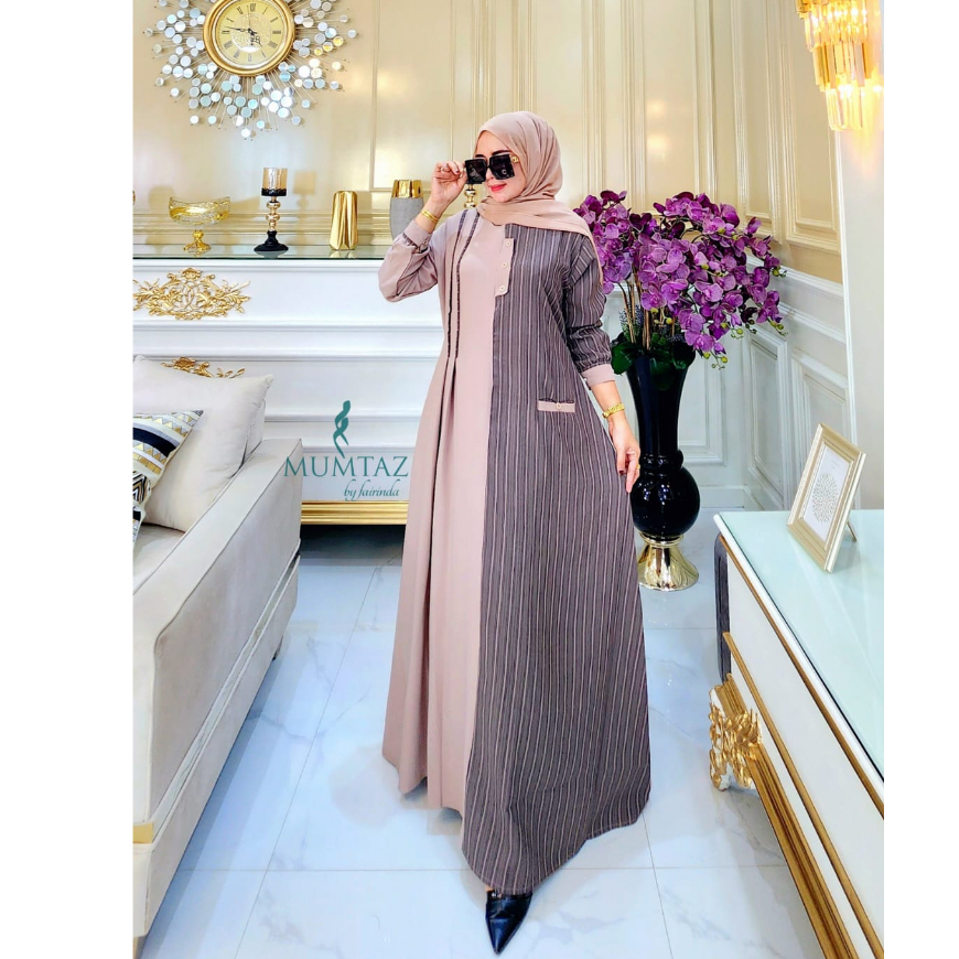 Gamis Aurel by mumtaz melva series syakila premium maulid series salur renda serut pinggang selebgram classical abaya