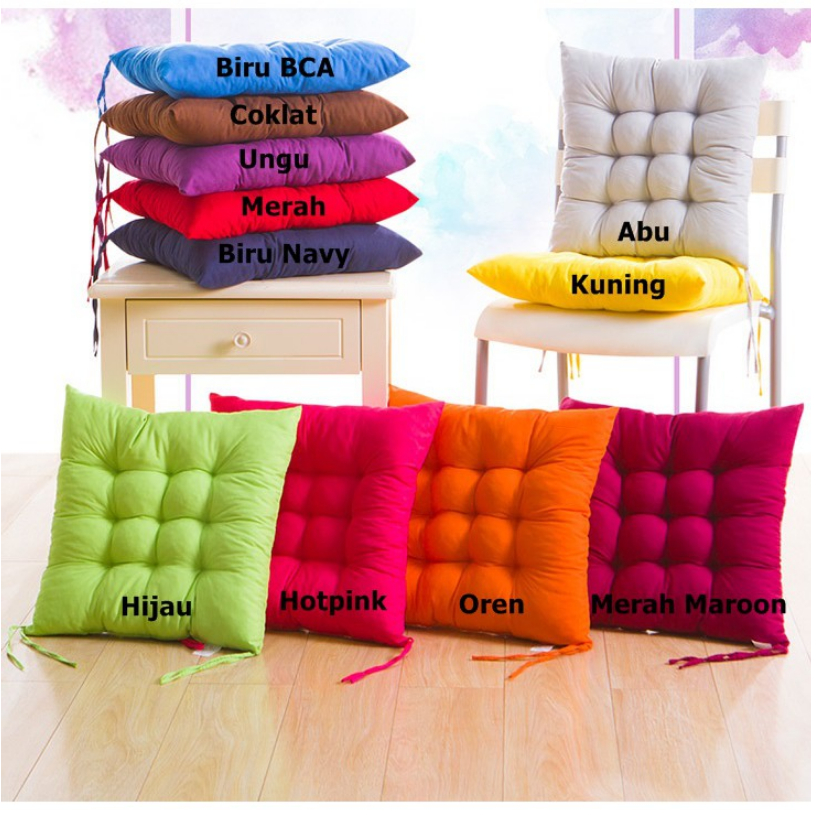 Bantal Duduk Jok Mobil Kursi Empuk Kain Lembut Premium