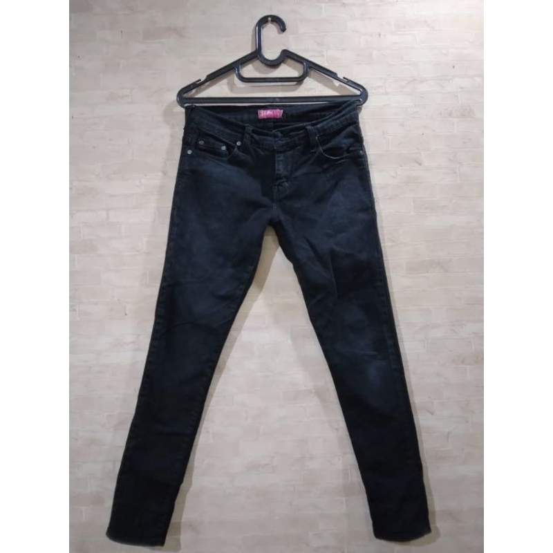 PINK by JJ Jeans Hitam - Black Jeans Preloved Celana