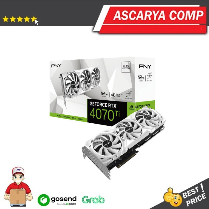 PNY GeForce RTX 4070 Ti VERTO 12GB GDDR6X - TRIPLE FAN WHITE EDITION