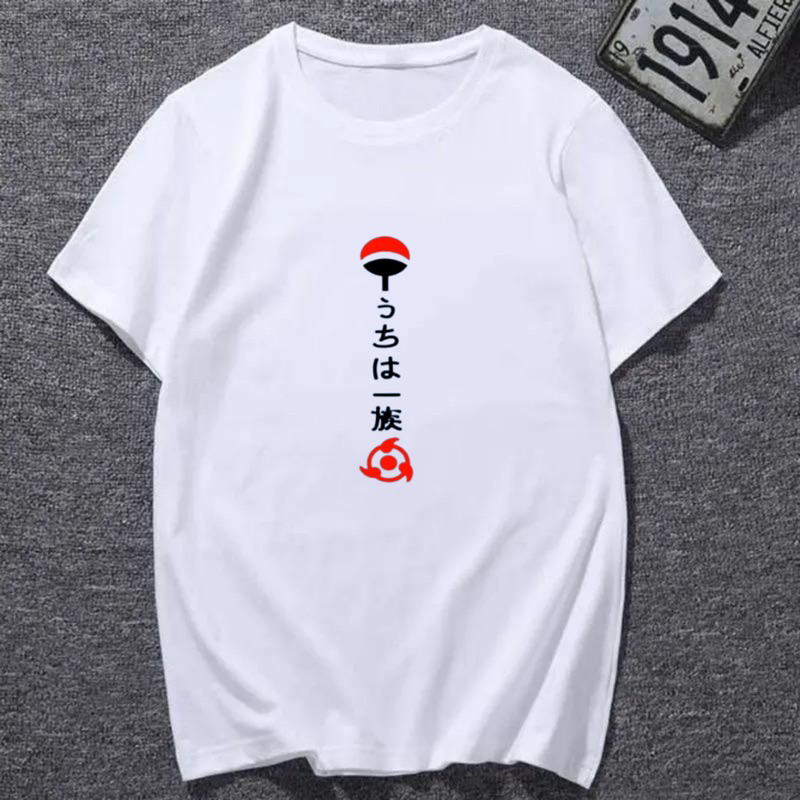 Baju pria kaos pria oblong pria atasan pria dewasa lengan pendek laki laki uchiha