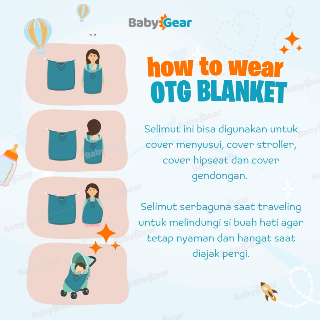 On The Go Blanket Texture Series | Hoodie Blanket | Selimut Bayi