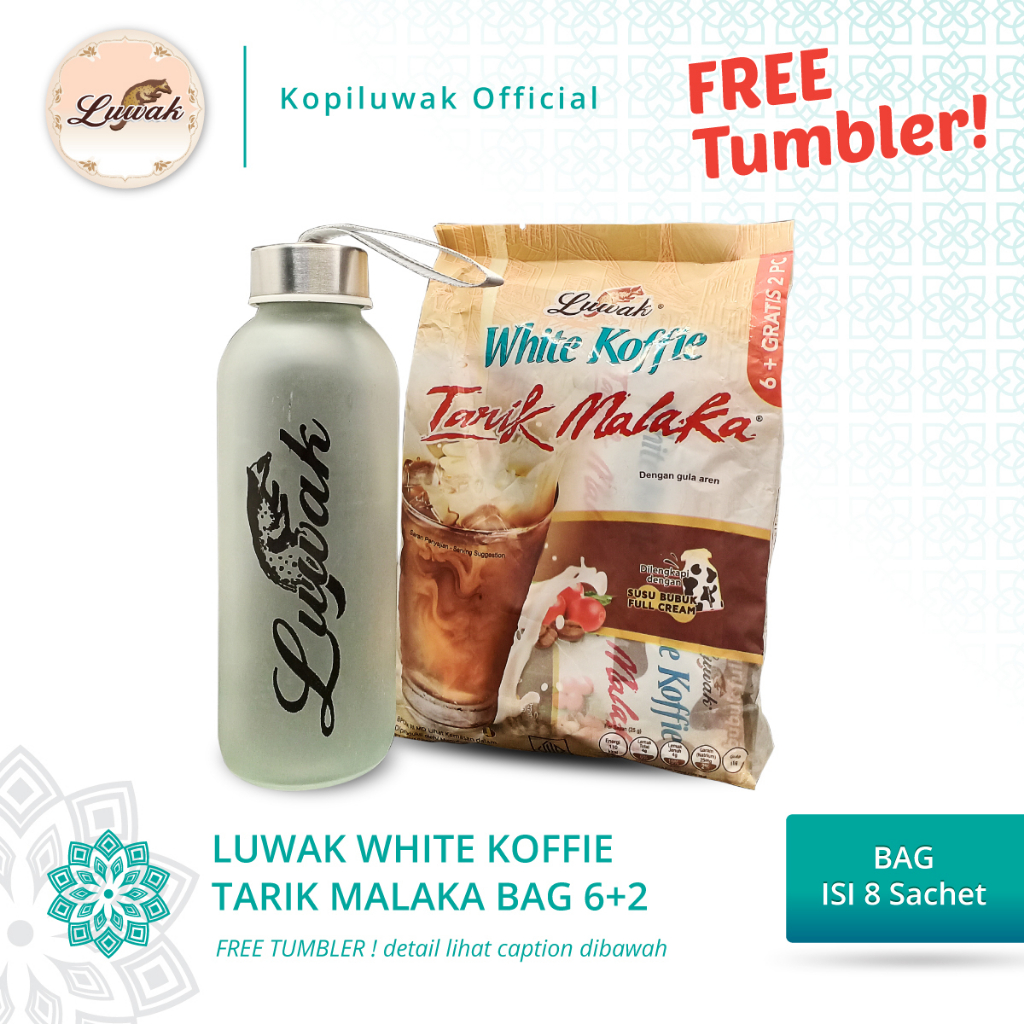 PARCEL KOPI + TUMBLER KACA LOGO LUWAK BULAT