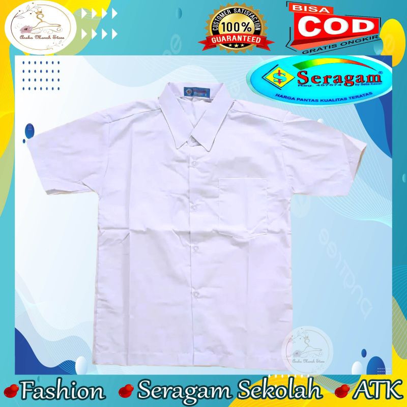 Baju Seragam Sekolah Lengan Pendek Polos Merek Seragam