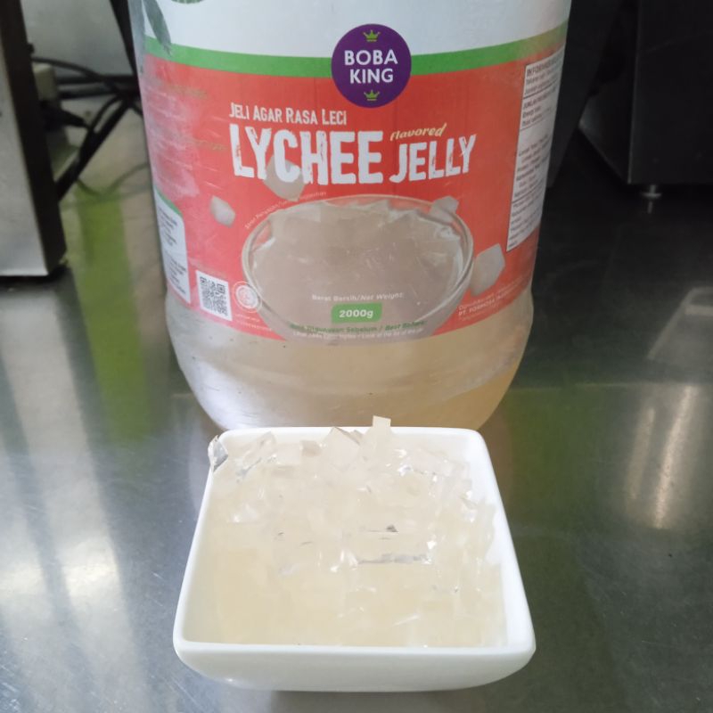 

Lychee Jelly Boba King 2kg/ Jelly rasa lychee merk Boba King