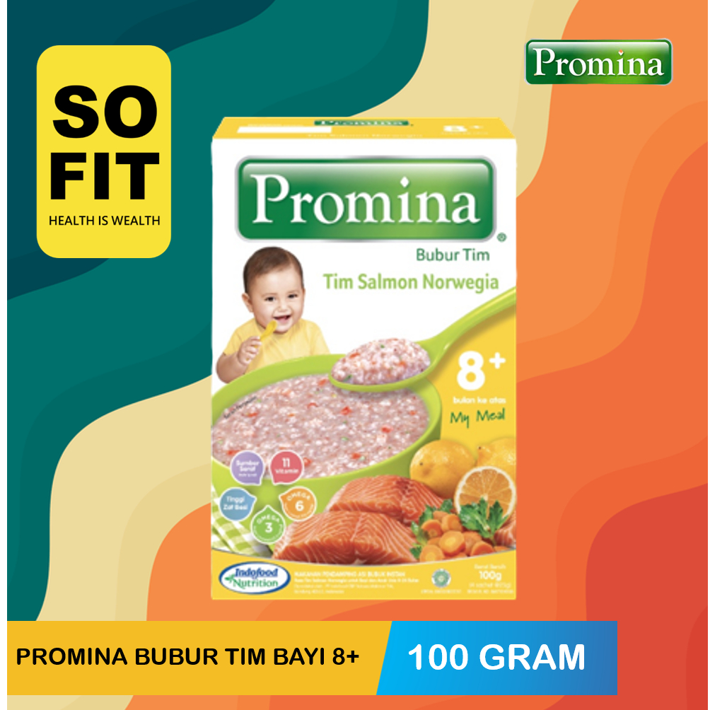 Promina Bubur Bayi 8+ 100gr / Bubur Tim Bayi / MPASI Bayi / Makanan Bayi / Snack Bayi / Cemilan Bayi