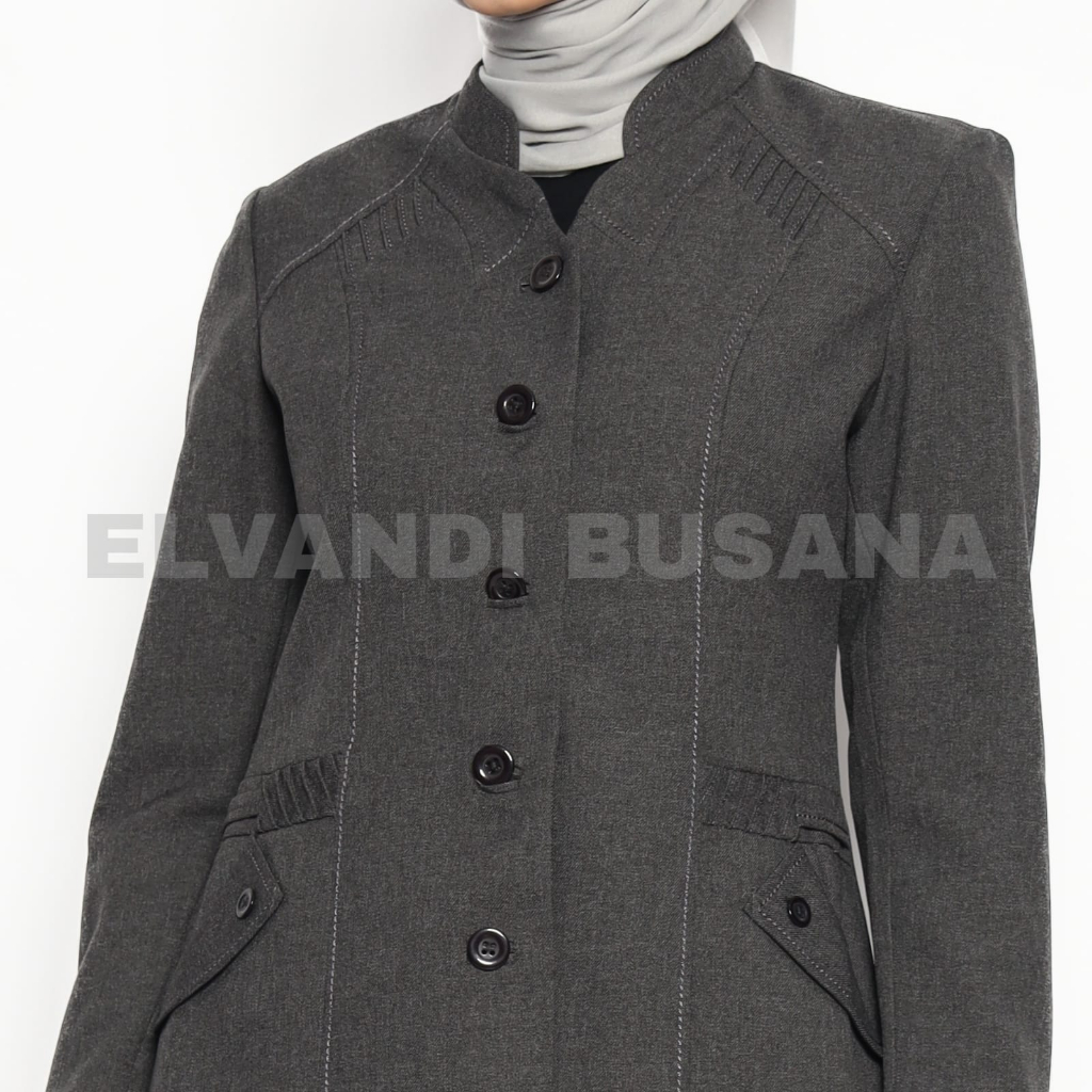 SETELAN JAS WANITA / SERAGAM KERJA BLAZER WANITA / SERAGAM GURU / SERAGAM VEST ABU TUA