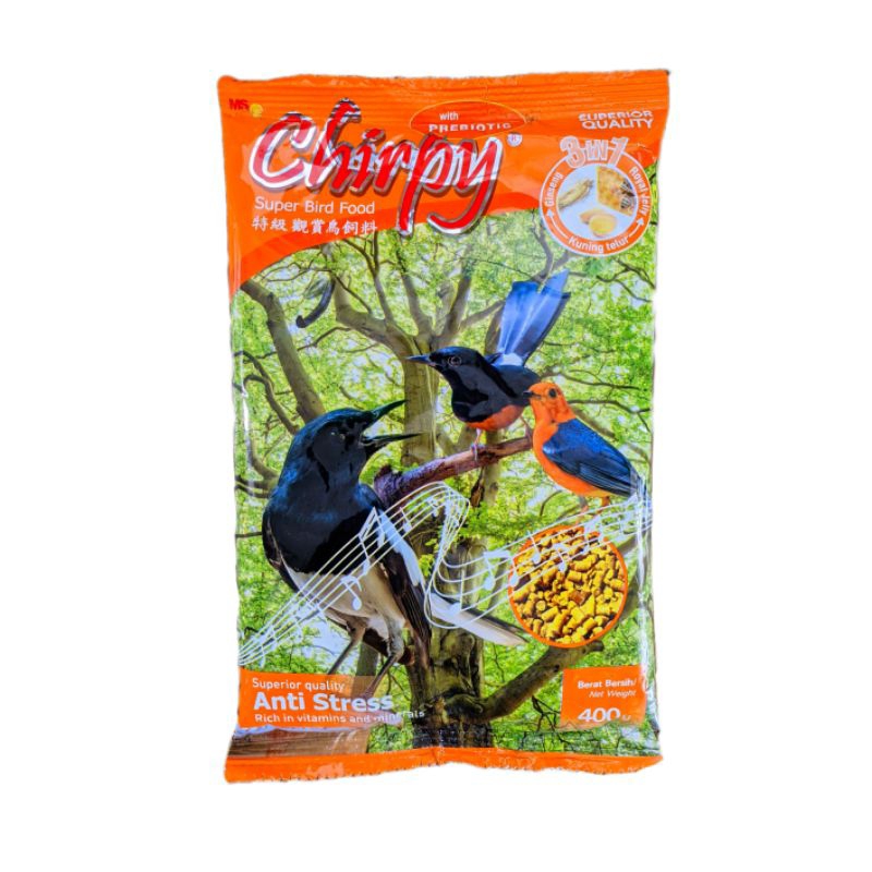 CHIRPY KUNING 400gr PAKAN BURUNG ANTI STRESS