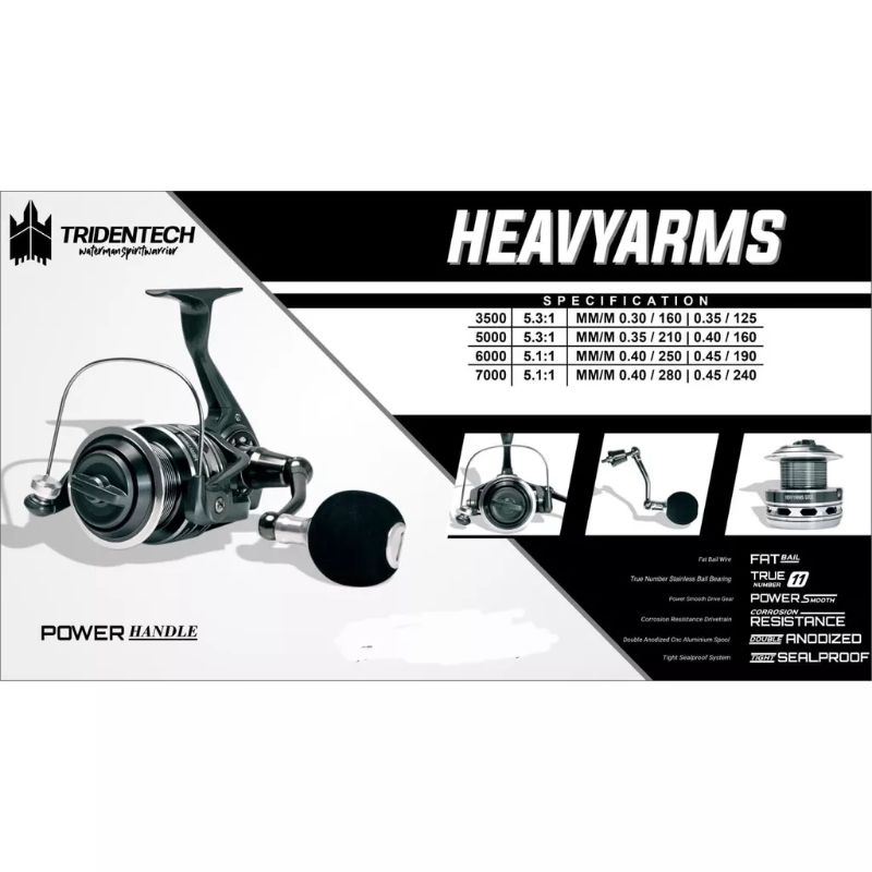 REEL SPINNING TRIDENTECH HEAVY ARMS size 3500