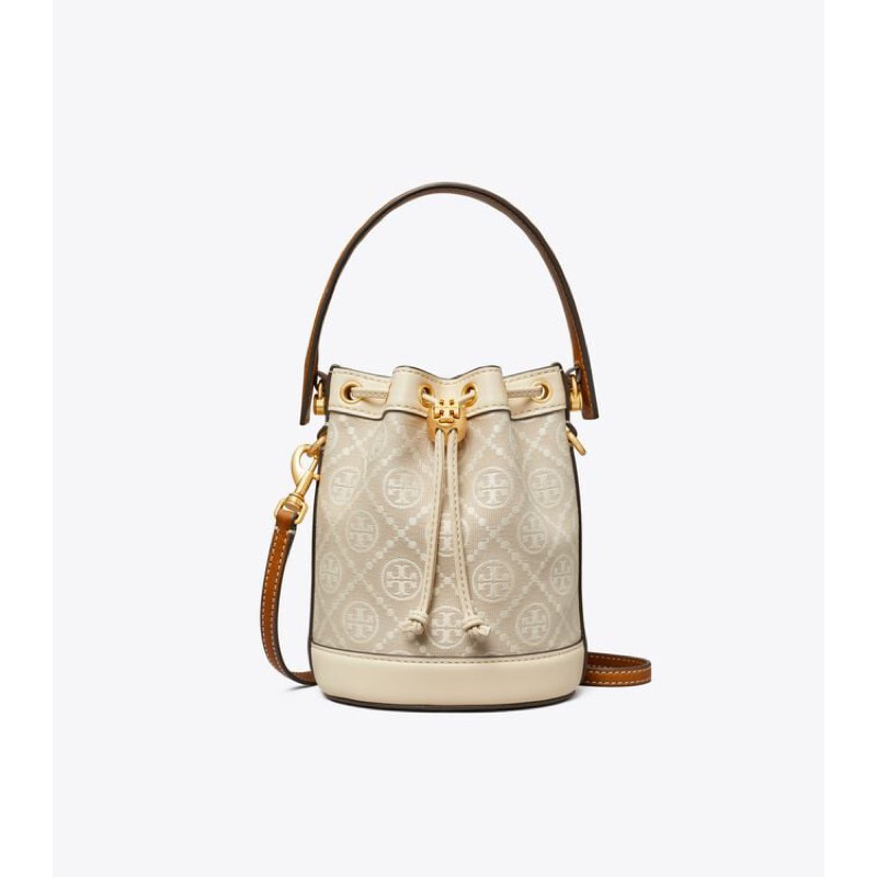 Tory Burch T Monogram Mini Bucket Bag TB 80534