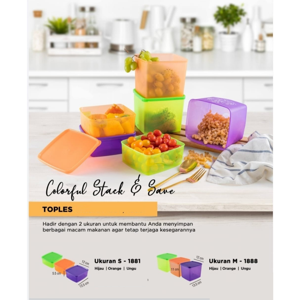 Toples Kotak 500ml - 100ml / toples kecil sealware / tempat bumbu / kotak Makan