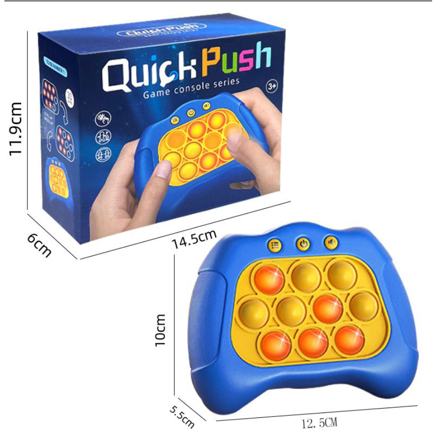 Pop It Push Bubble Game Challenge Fidget Toys Dengan Mesin Game LED Menghilangkan Stress Mainan Anti-Stre