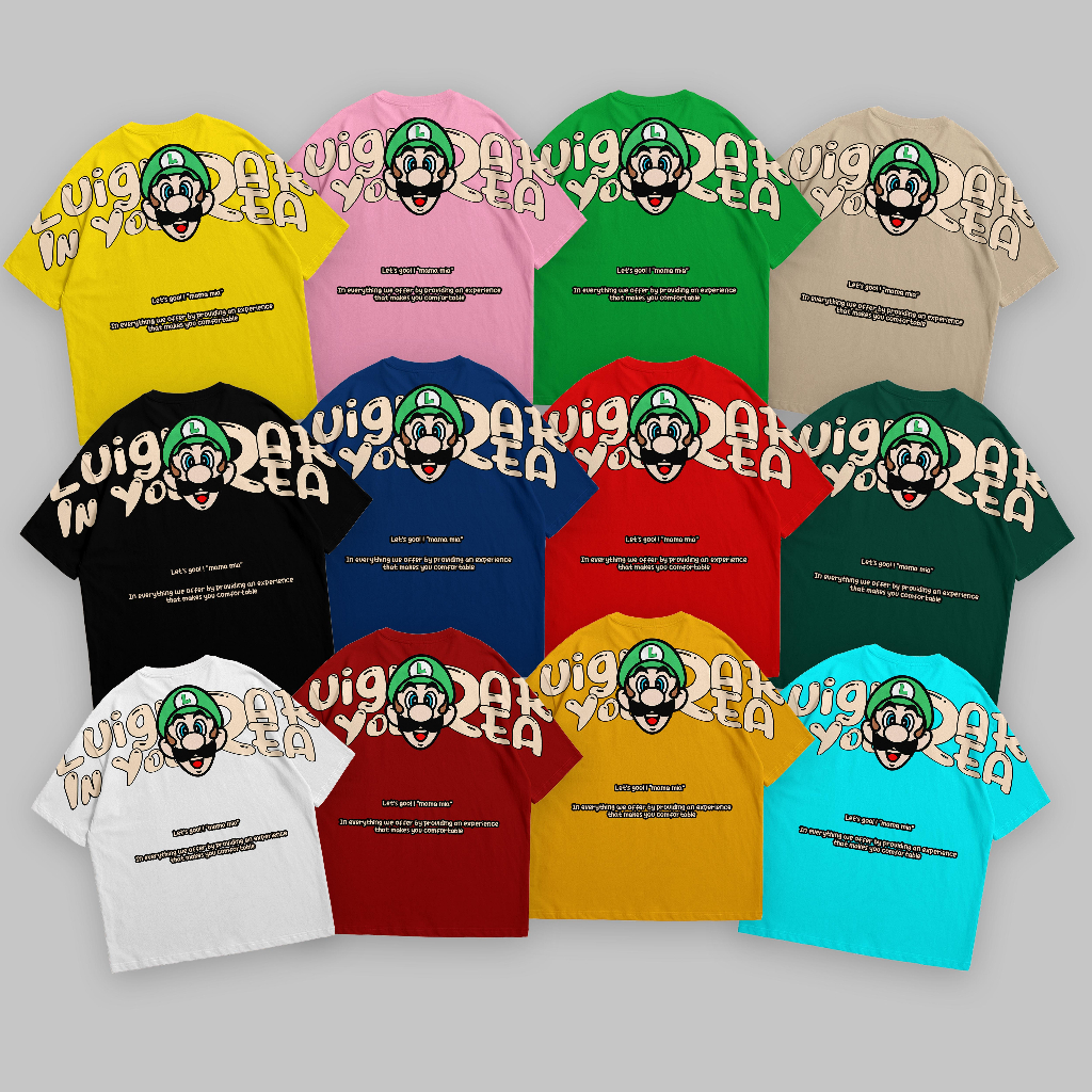 Kaos Distro Pria LUIGI Mario Zephyrs