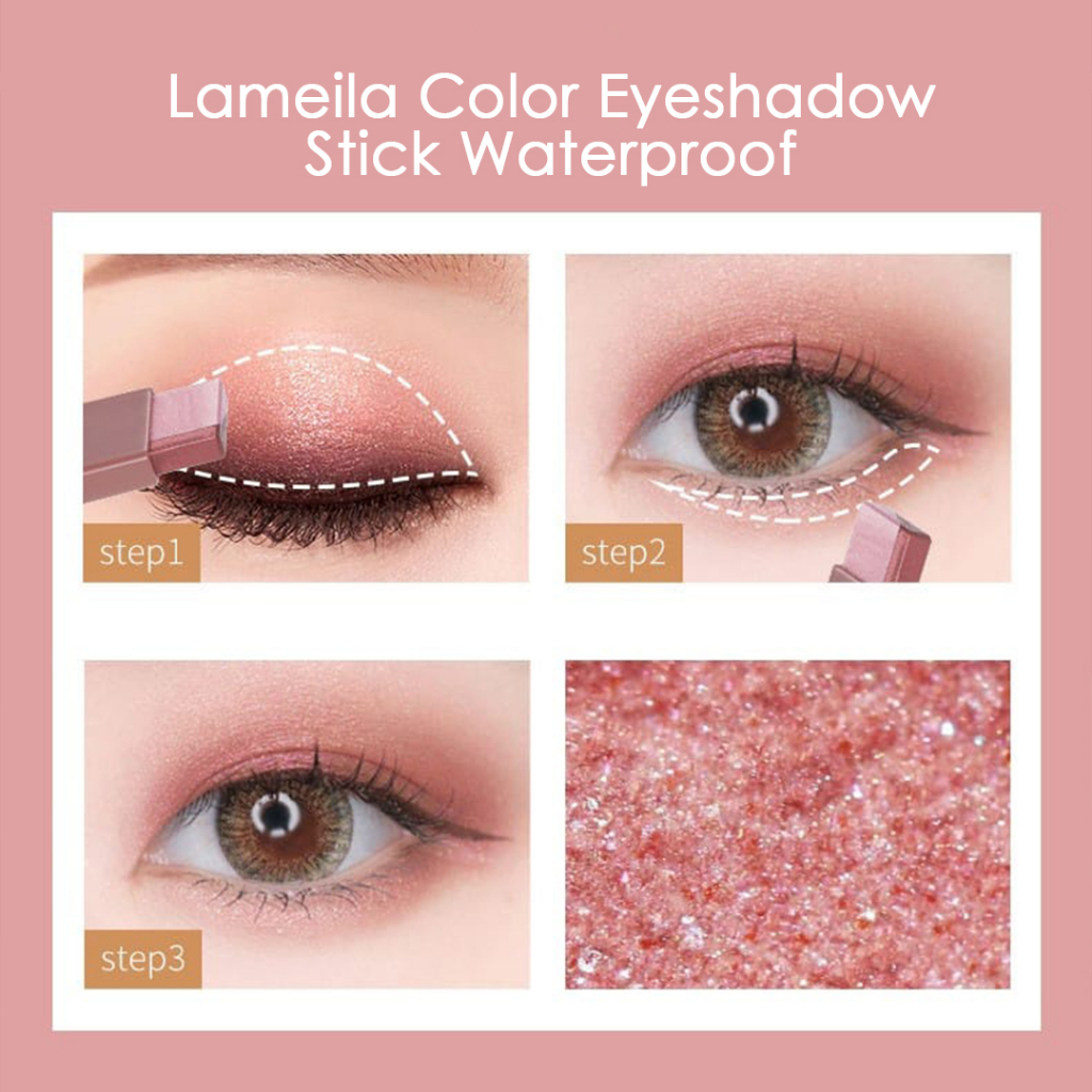 Lameila3052 Eye Shadow Colour Stick Waterproof Kombinasi 2 Warna