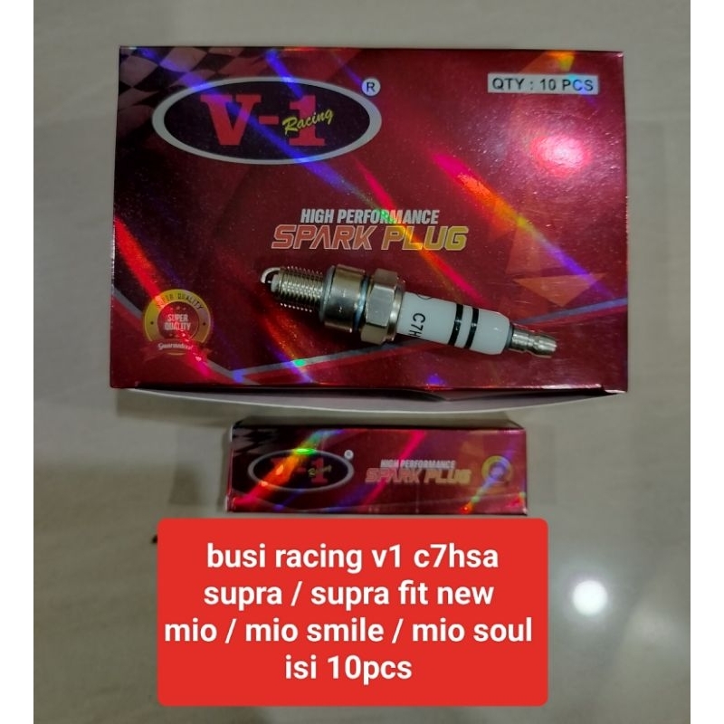 busi racing v1 c7hsa isi 10pcs  supra / grand / mio / mio smile