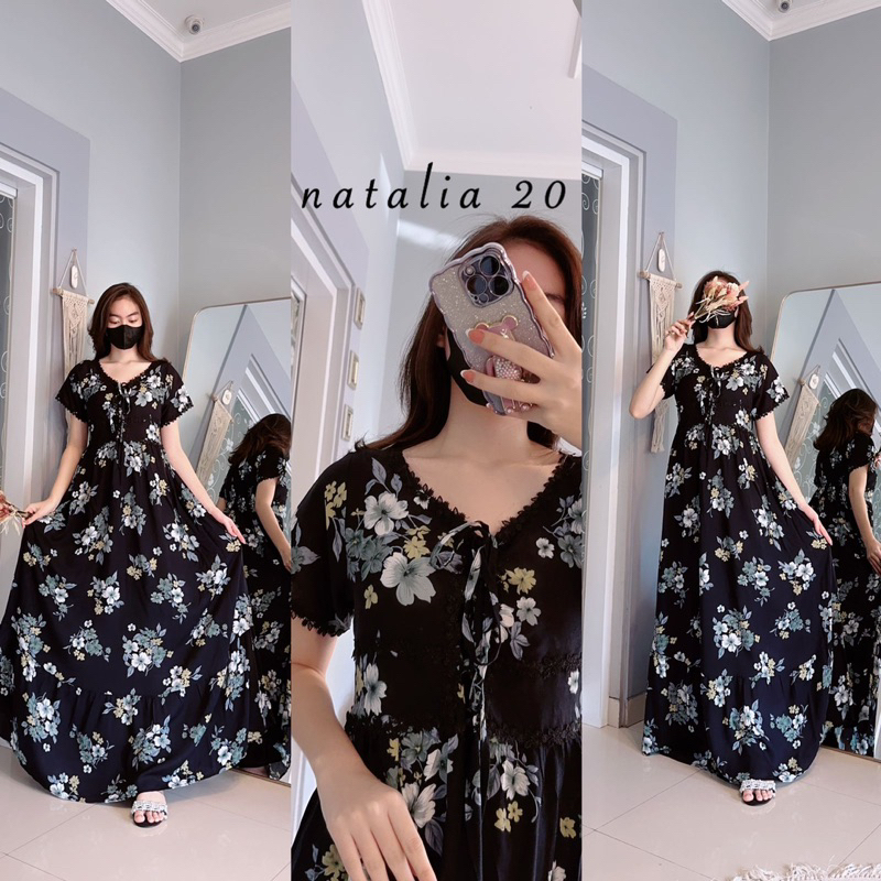 Daster arab FAIRUZ NATALIA Long Dress Cantik Rayon Premium Top Best Seller