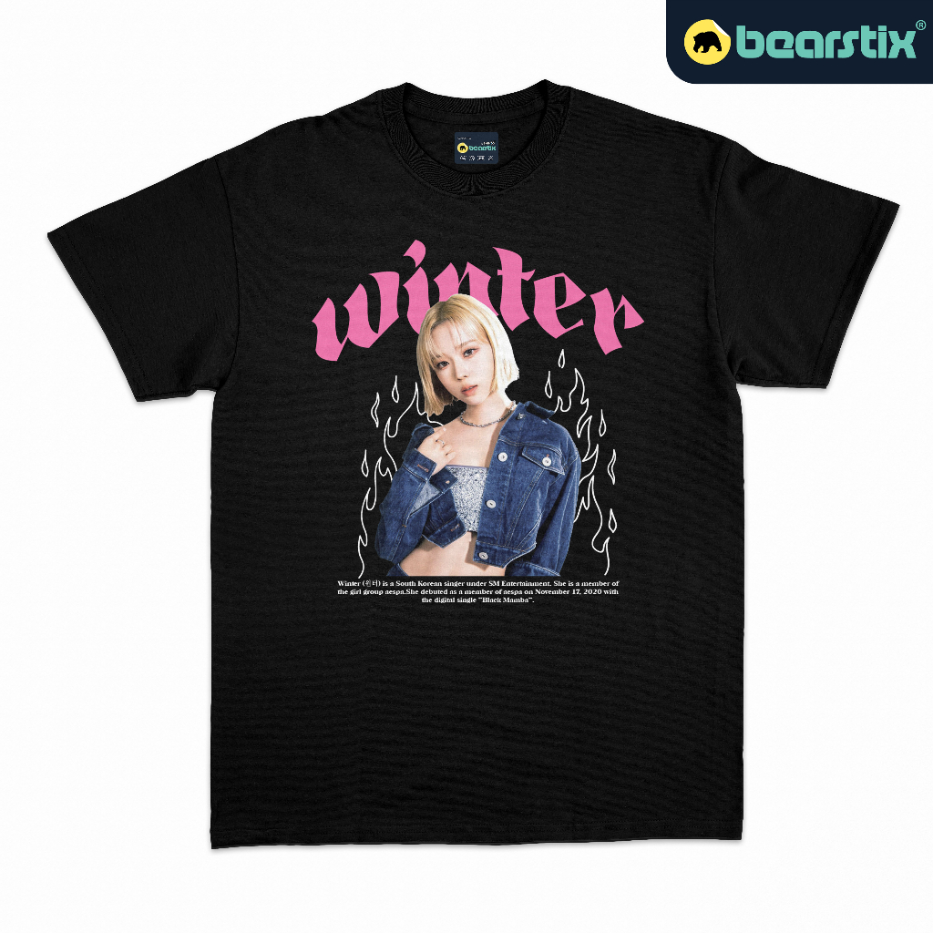 SHINZO - Tshirt Winter - Kaos Aespa Flame - Baju Spicy - Tshirt My World